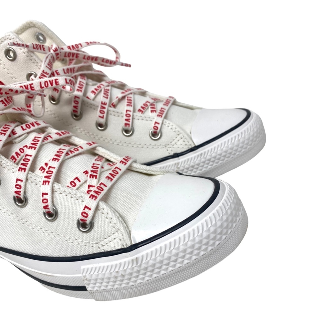 Converse Chuck Taylor High Sneakers Canvas Women's Kids Shoes Red White A02655F - Picture 5 of 10